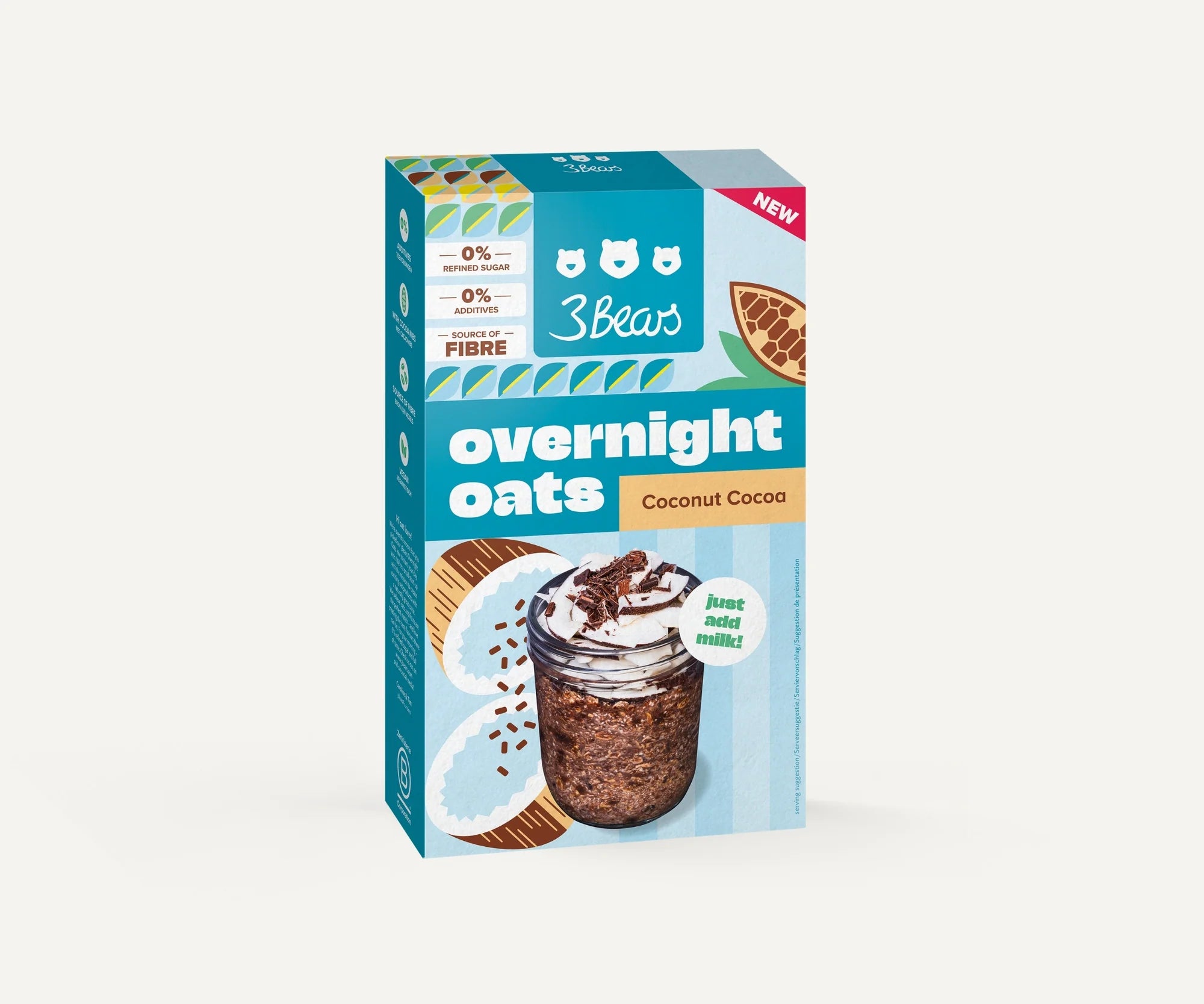 3Bears Overnight Oats - Coconut Cocoa, 400g
