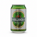 A single can of Hollandia Premium Lager Beer, 5% alcohol by volume, with a green and silver label, shown against a plain white background.