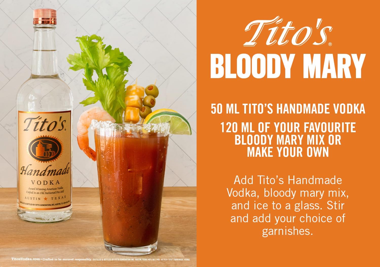 Tito's Handmade Vodka 1ltr