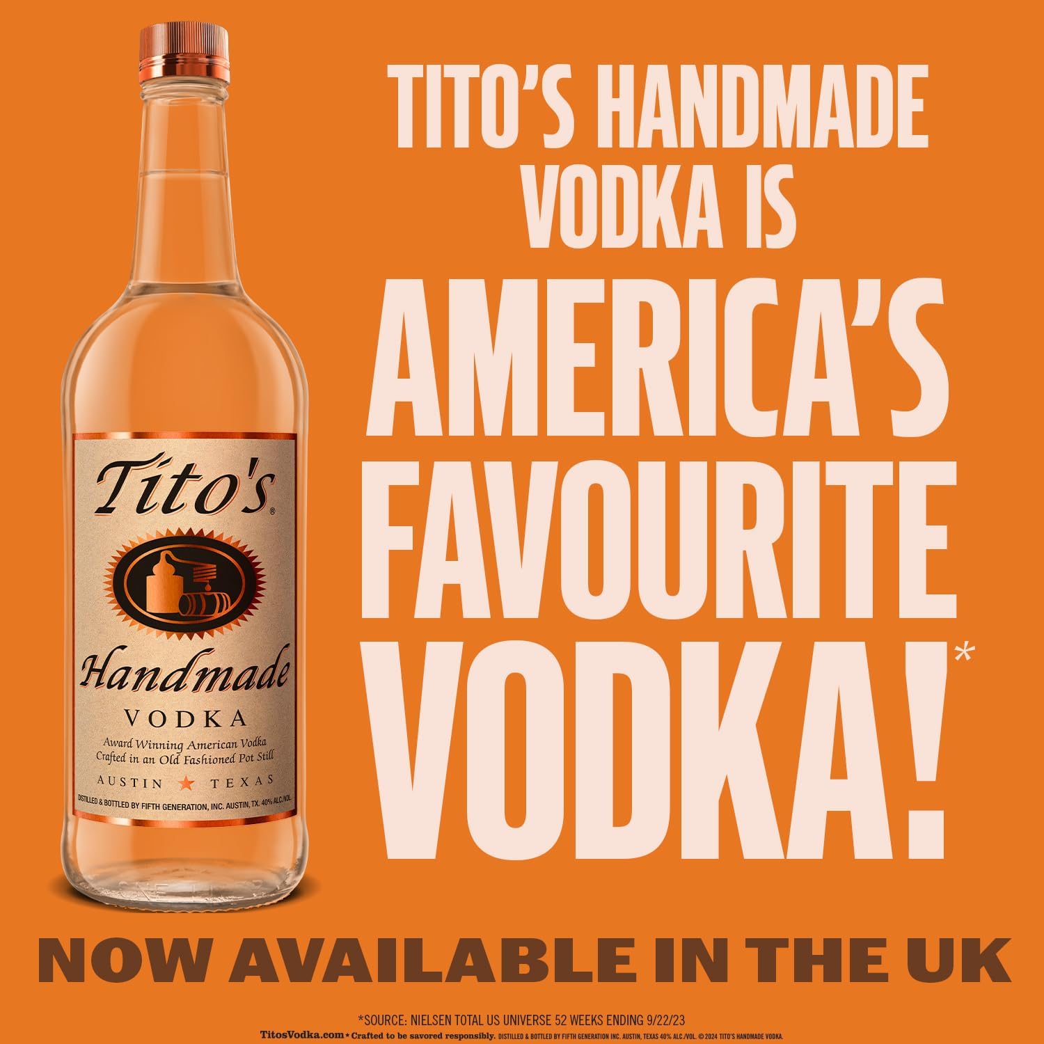 Tito's Handmade Vodka 1ltr