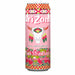 An Arizona brand canned drink labeled Kiwi Strawberry Fruit Juice Cocktail, featuring a pink label with a white bull skull illustration and red, yellow, and green graphic accents.