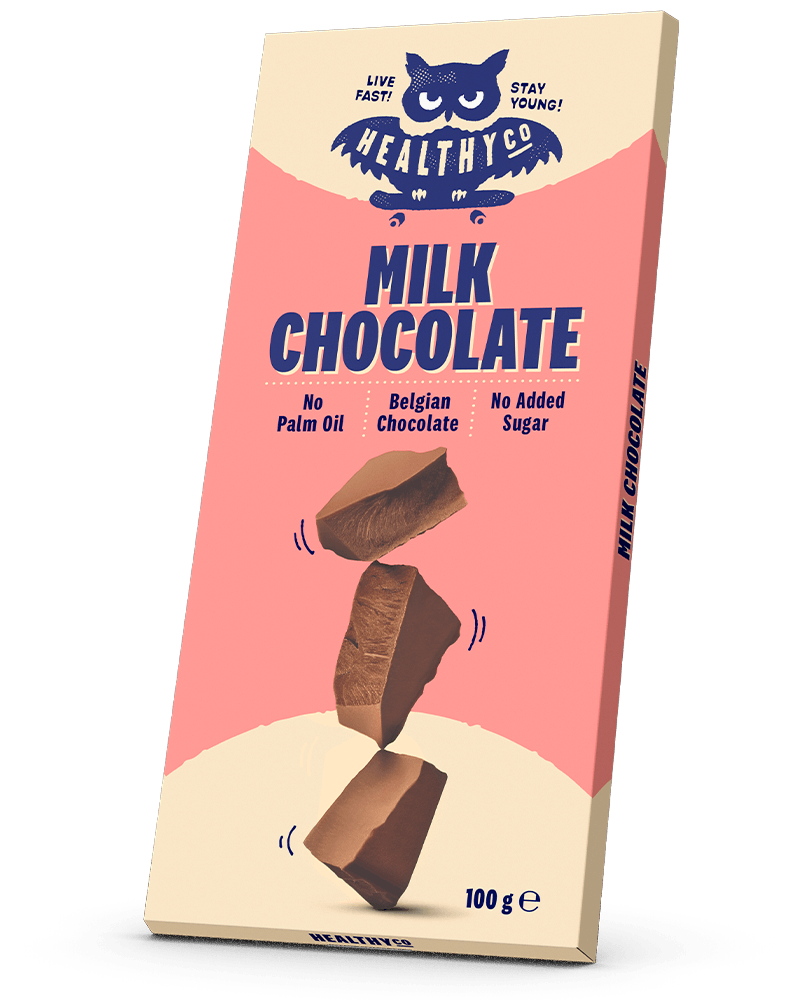 HealthyCo úrvals mjólkursúkkulaði.