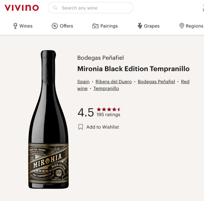 Mironia Black Editioin D.O. Ribera Del Duero 2020