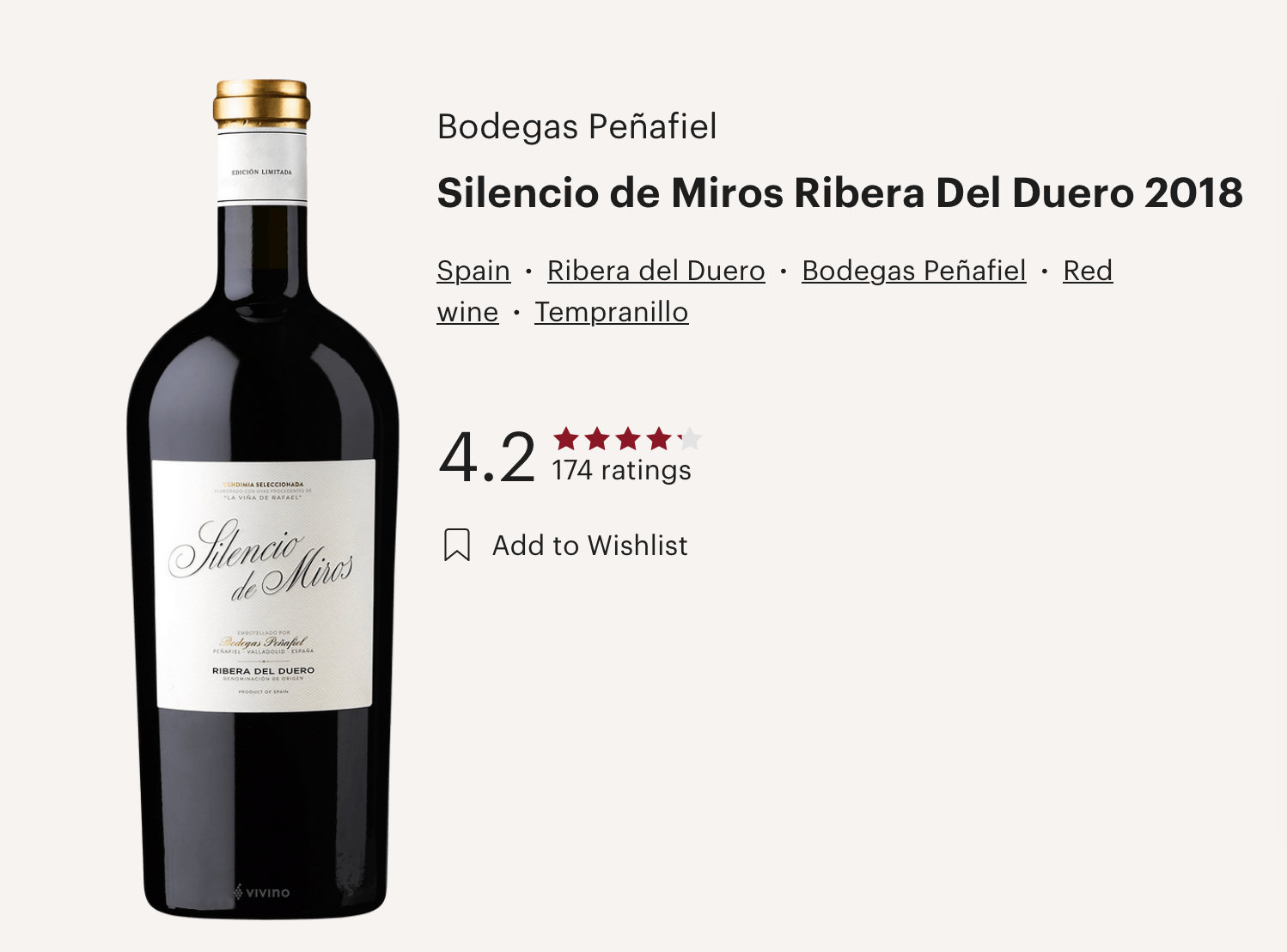 Silencio De Miros D.O. Ribera Del Duero 2018.(Caja Madera wooden box 4)