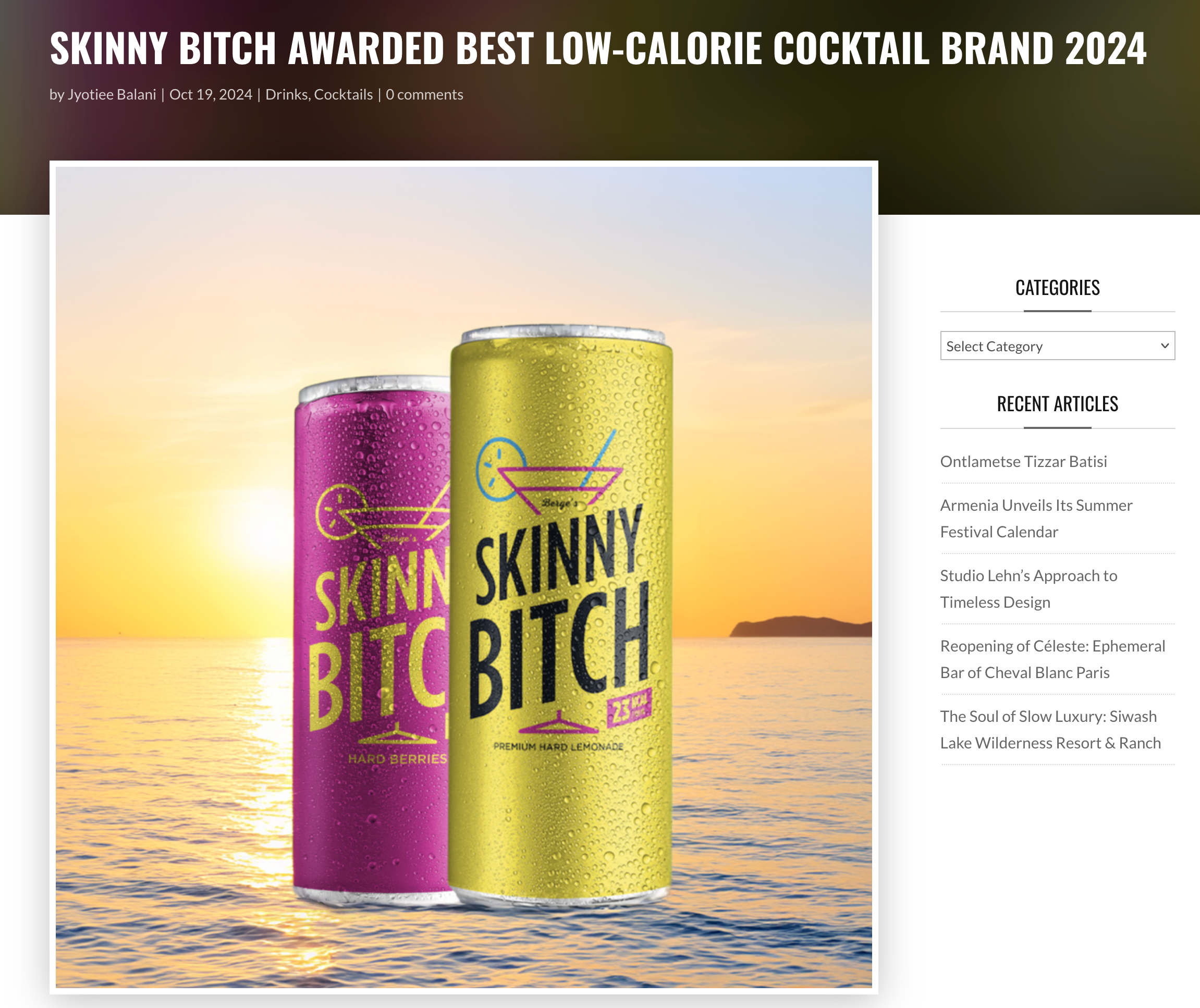 Skinny Bitch Premium Hard Lemon 250ml