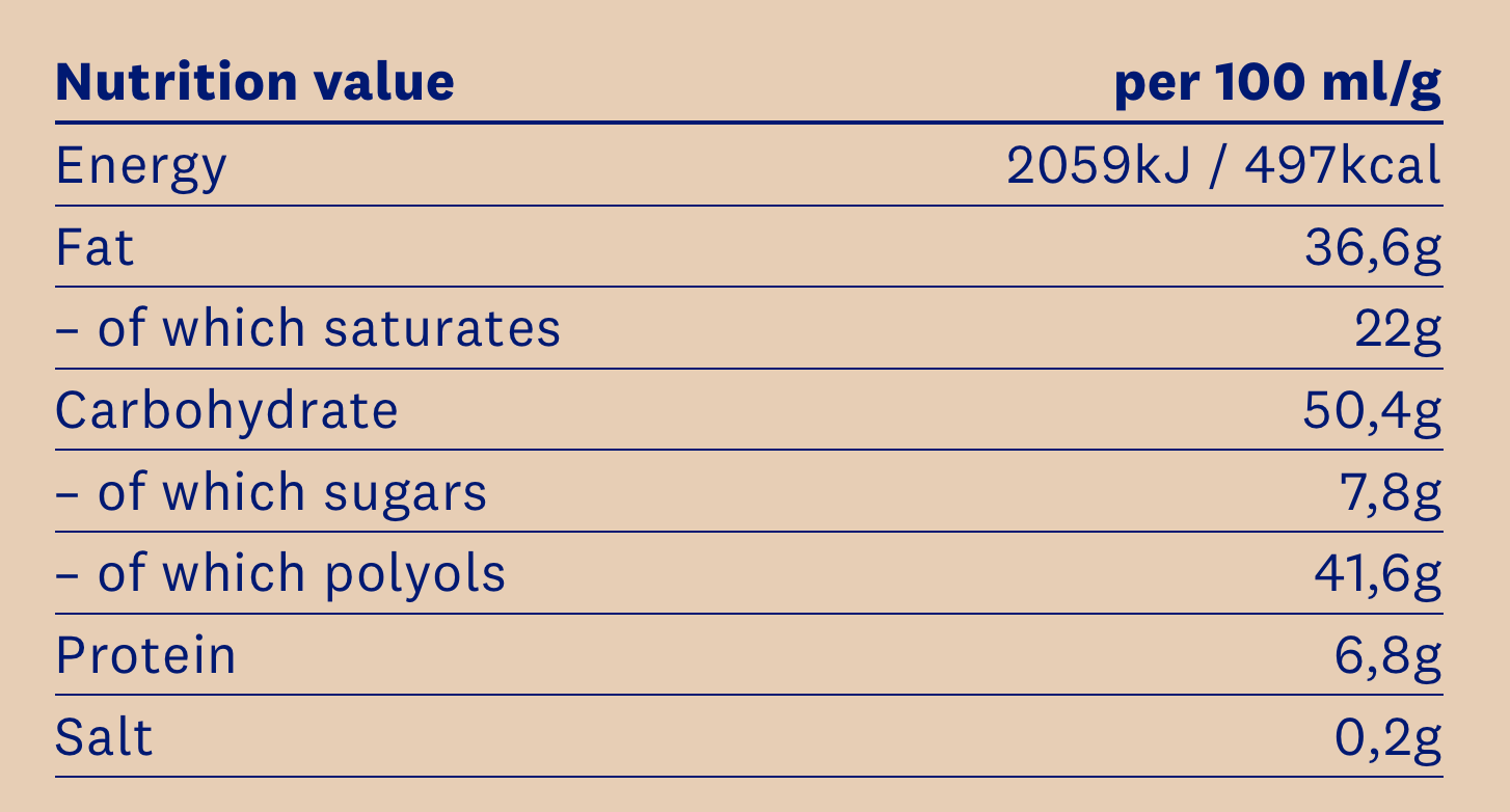 HealthyCo úrvals mjólkursúkkulaði.