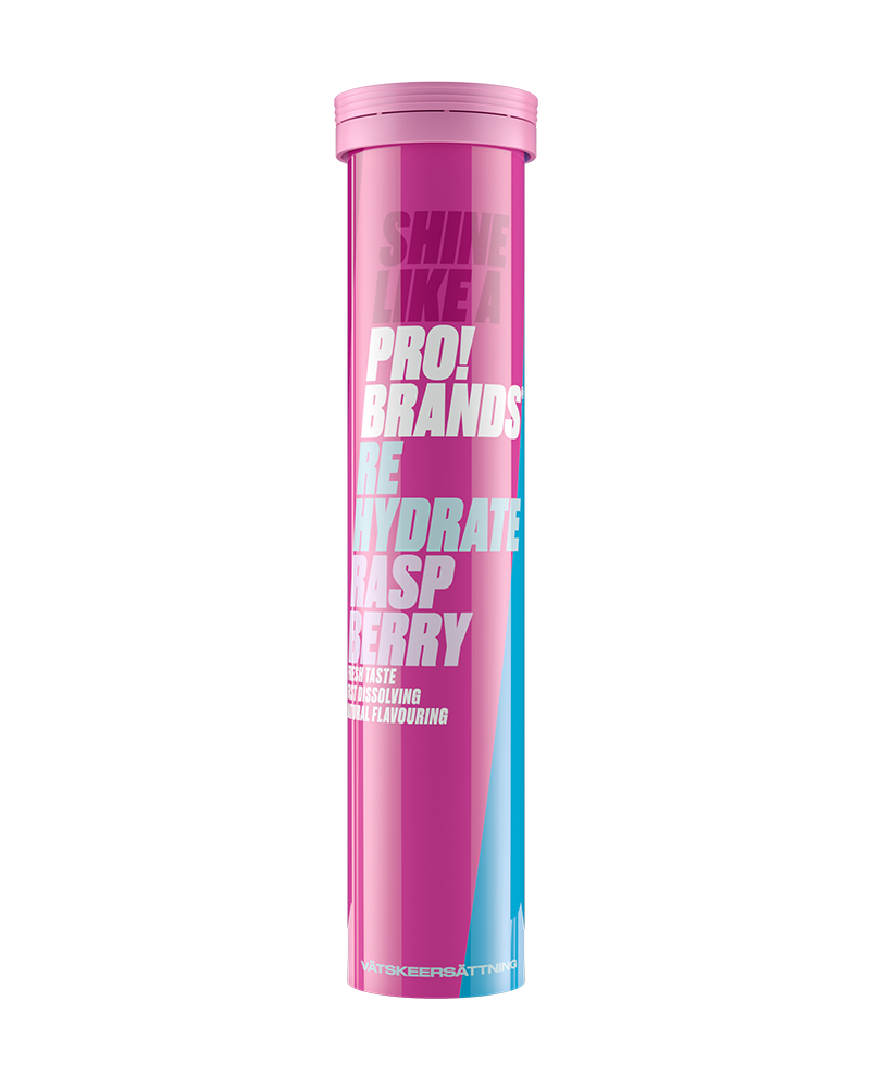 PROBRANDS REHYDRATE EFFERVESCENT RASPBERRY 20 TABS — Soda ehf.